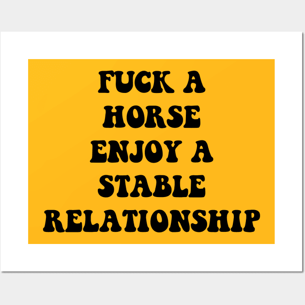 STABLE RELATIONSHIP Wall Art by TheCosmicTradingPost